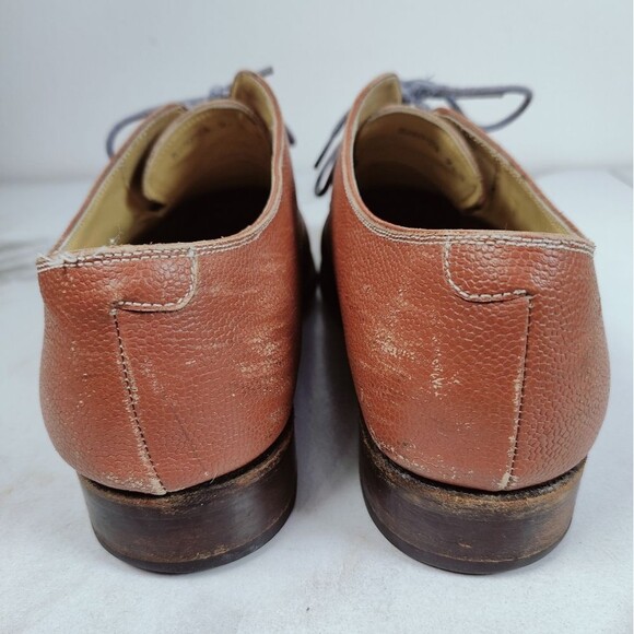 Awl & Sundry Handcrafted Cognac Leather Cap Toe Oxford Lace Up Dress Shoes, 9.5 main image 6